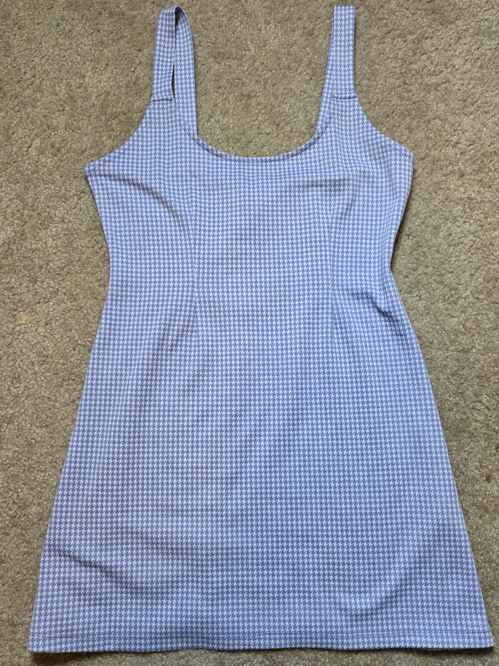 Forever 21 Blue & White Houndstooth Mini Dress